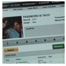 Password is Taco